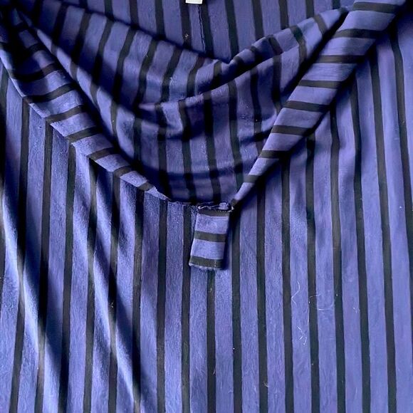 red haute cowl neck striped tee, blue/black - Picture 5 of 7